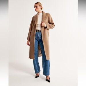 ABERCROMBIE Wool-Blend Tailored Topcoat